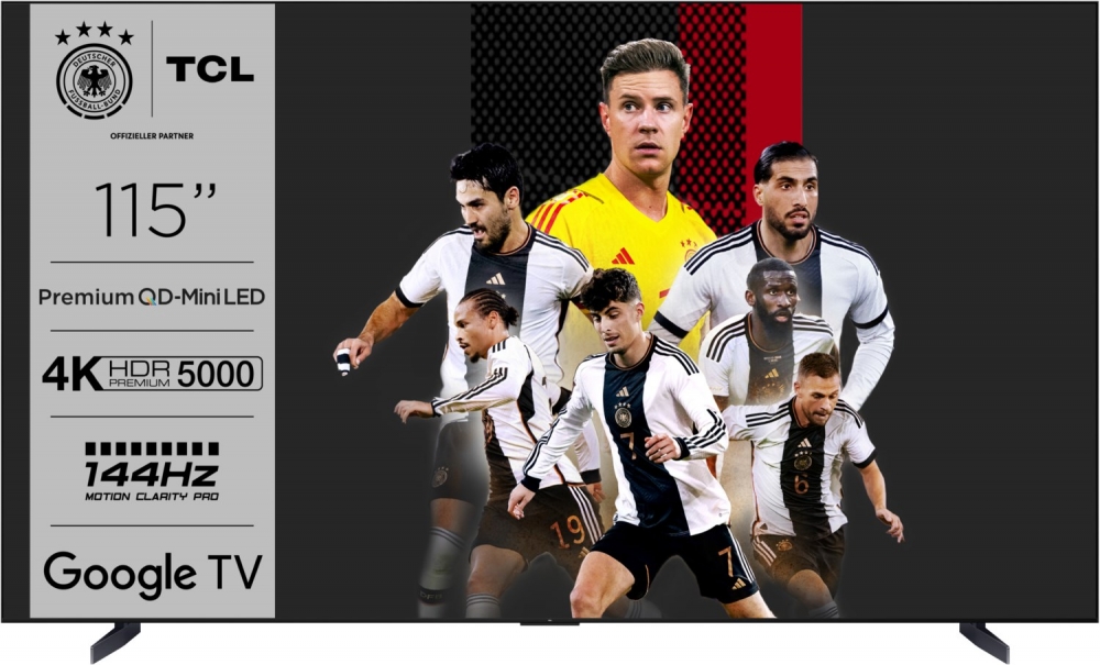 Bild 1 von TCL 115X955. 291 cm Diagonale. Der größte Serien-TV der Welt. Mini-LED. Vorführmodell. 2 J. Garantie
