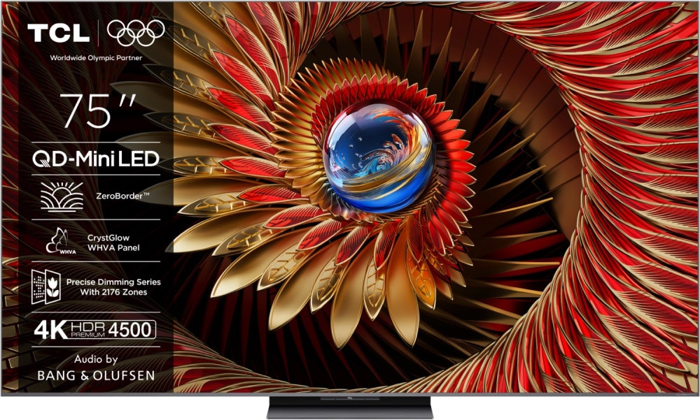 Bild 1 von TCL 75C89K. 2025. QD-MiniLED. 189 cm. 4500 Nits. 2176 Dim.zonen. Rahmenlos. B&O Sound! Sonderpreis!