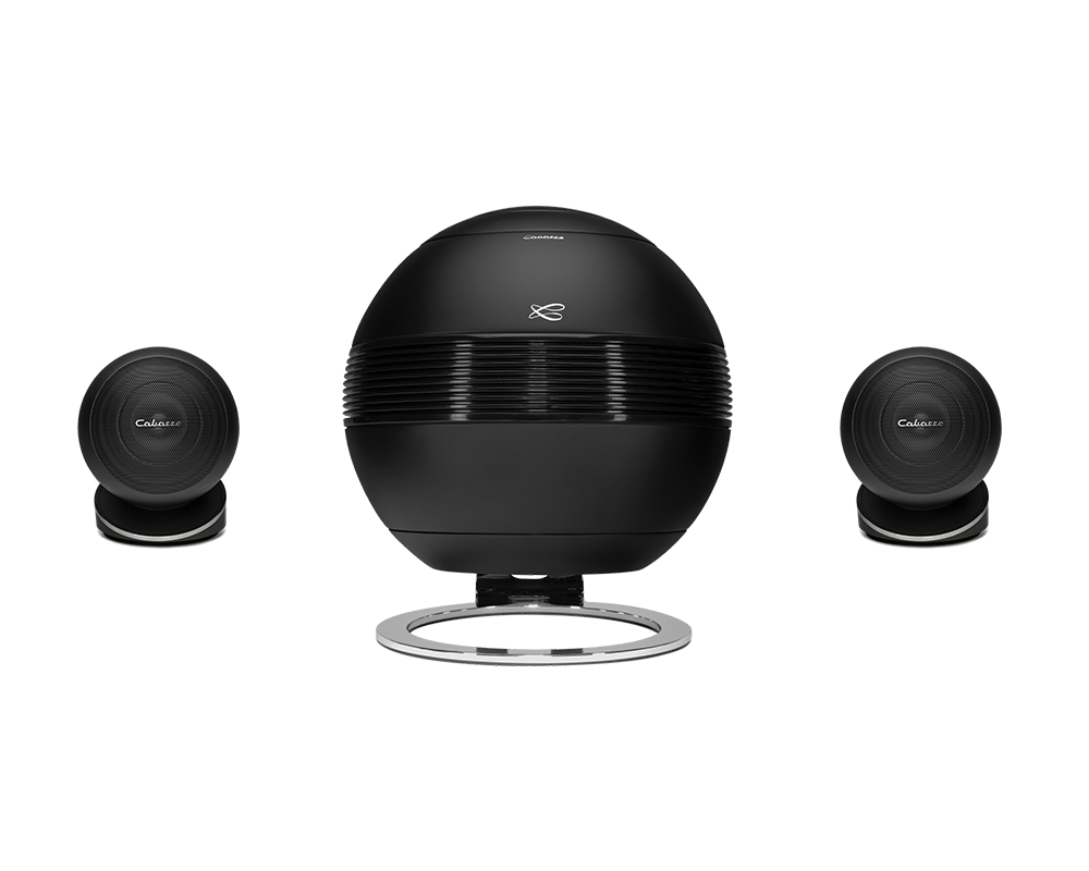 Bild 1 von CABASSE The Pearl Sub +2 x IO-3 Paket:Aktiver, kabelloser Sub mit 1000 W + 2 x 300 W für Satelliten.  / (Farbe) schwarz/schwarz