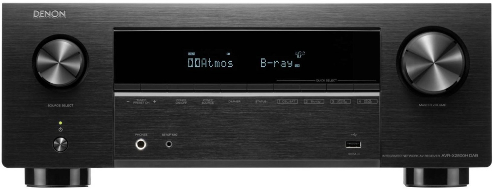 Bild 1 von DENON AVR-X 2800H. Dolby Atmos 7.2 Receiver. HEOS Streaming. 7 x 150/200 Watt. 8K! 2 x HDMI Out!