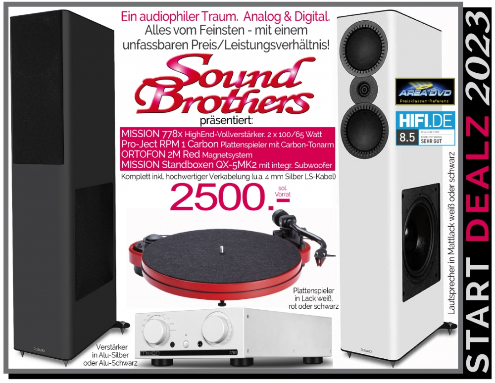 Bild 1 von MISSION/ProJect HiFi der Topklasse: Mission 778x, 2 x QX-5 MK2, ProJect RPM-1 Carbon, Ortofon 2M Red