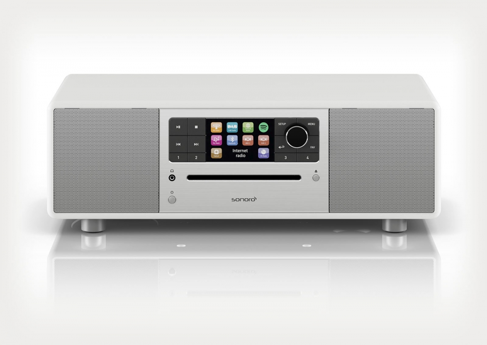 Bild 1 von SONORO PRESTIGE. Das All-in-One-Wunder. Inkl. CD. Klangstark. Einfach zu bedienen!  / () Weiß Hochglanz - Silber
