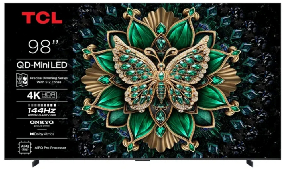 Bild 1 von TCL 98C69K. Neuheit! 98 Zoll/248 cm Diagonale. MiniLED! Entspiegeltes Display!  144 Hz! Sonderpreis!