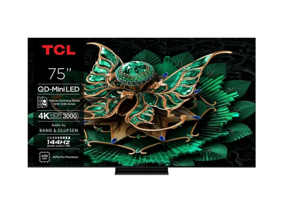 Bild 1 von TCL 75MQLED85K. Fachhand.modell! 75 Zoll/189 cm Diagonale. MiniLED! B&O Sound! 144 Hz! Super-Preis!