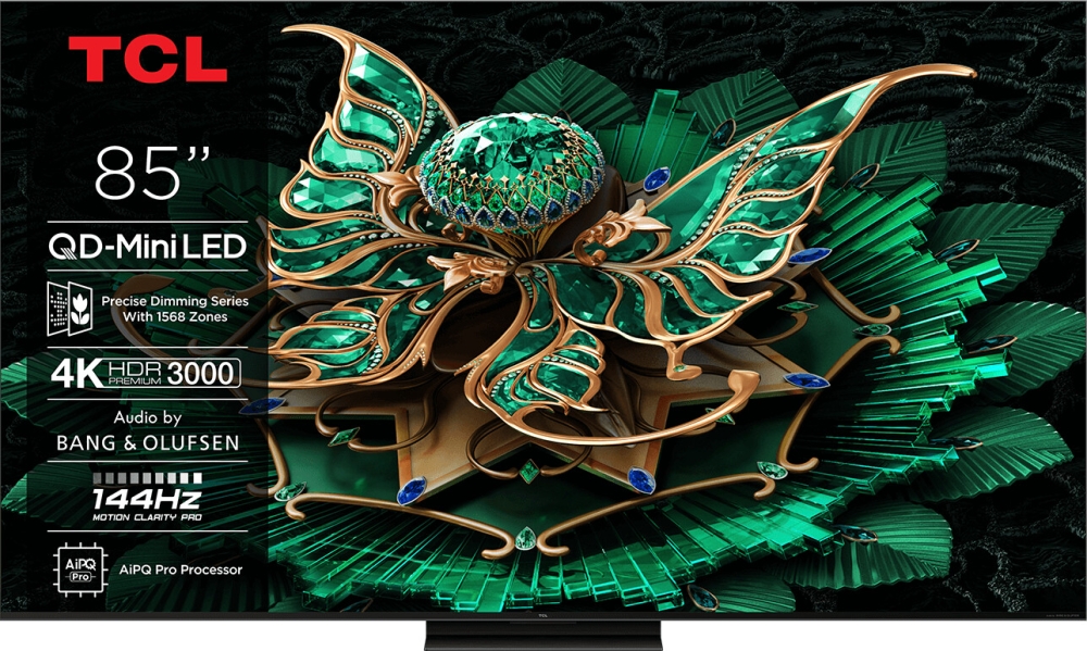 Bild 1 von TCL 85C79K. Neuheit! 85 Zoll/215 cm Diagonale. MiniLED! B&O Sound-System! 144 Hz! Sonderpreis!