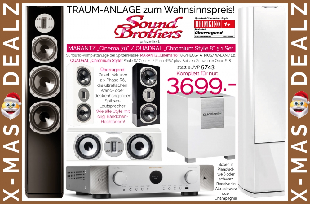Bild 1 von QUADRAL Chromium Style/ MARANTZ Cinema 70 Paket. Spitzenklasse zum STARTER Preis!