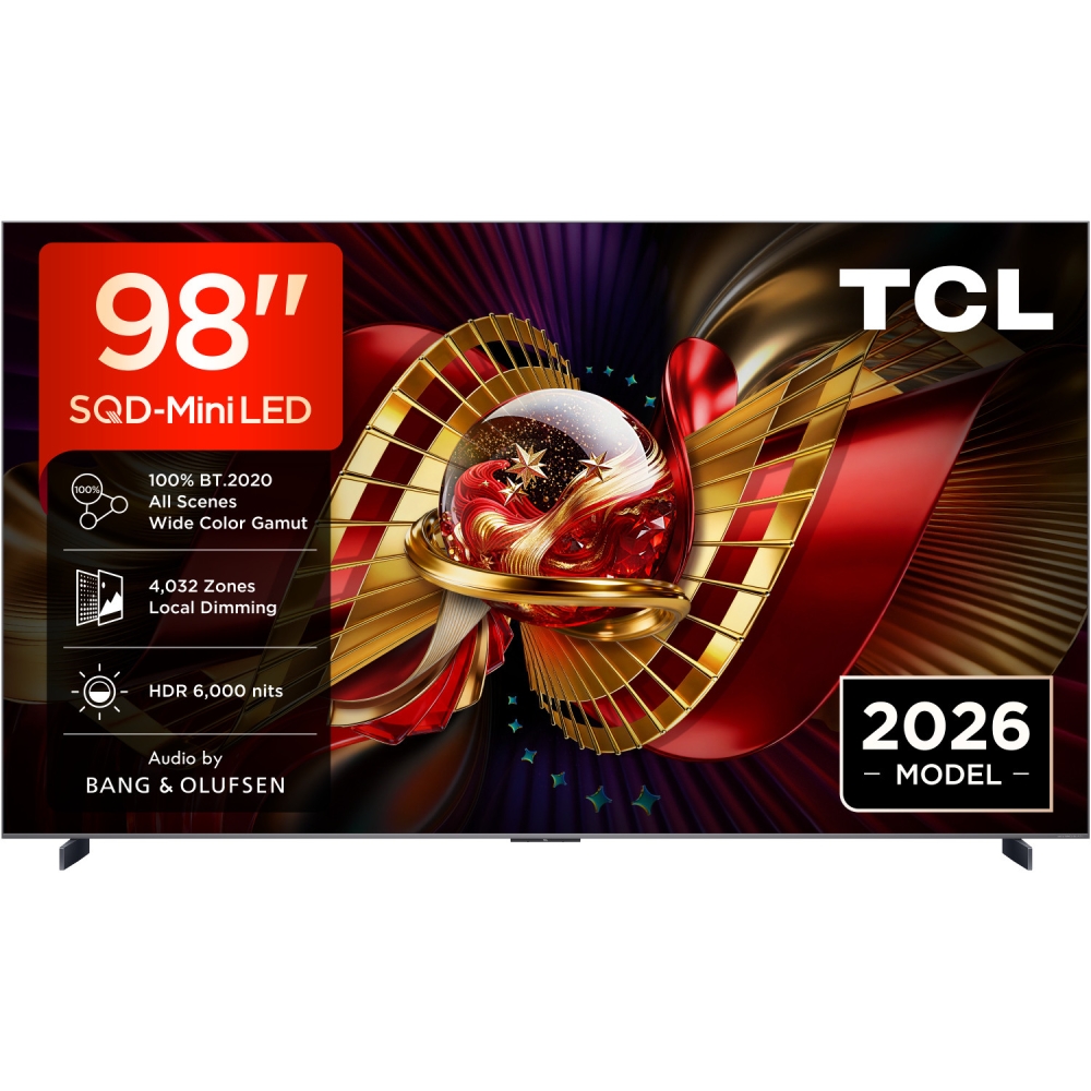 Bild 1 von TCL 98C89L. Neuheit. SQD MiniLED. Referenzklasse. 248 cm Diagonale. 6000 Nits. 4032 Zonen. B&O Sound