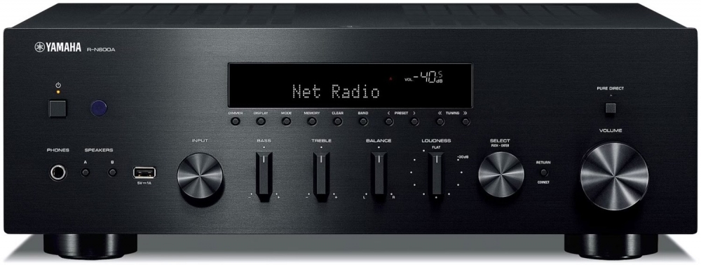 Bild 1 von YAMAHA R-N 600A. Spitzen Stereo-Receiver mit Netzwerk, DAB+.Phono. 2 x 105 W. Cashback 100€!  / (Farbe) Schwarz