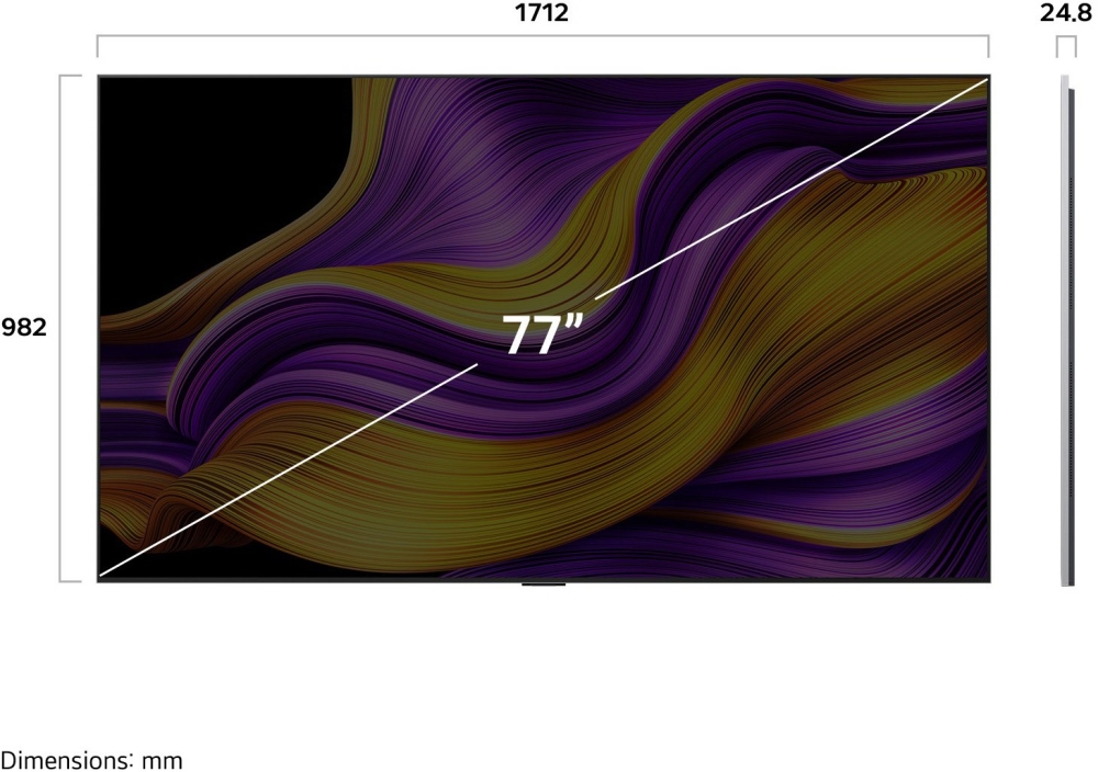 Bild 1 von LG 77G58LW.  RGB-Tandem-OLED! 195 cm. Gallery Design.  Int. Wandhalterung.   inkl. Direktabzug!