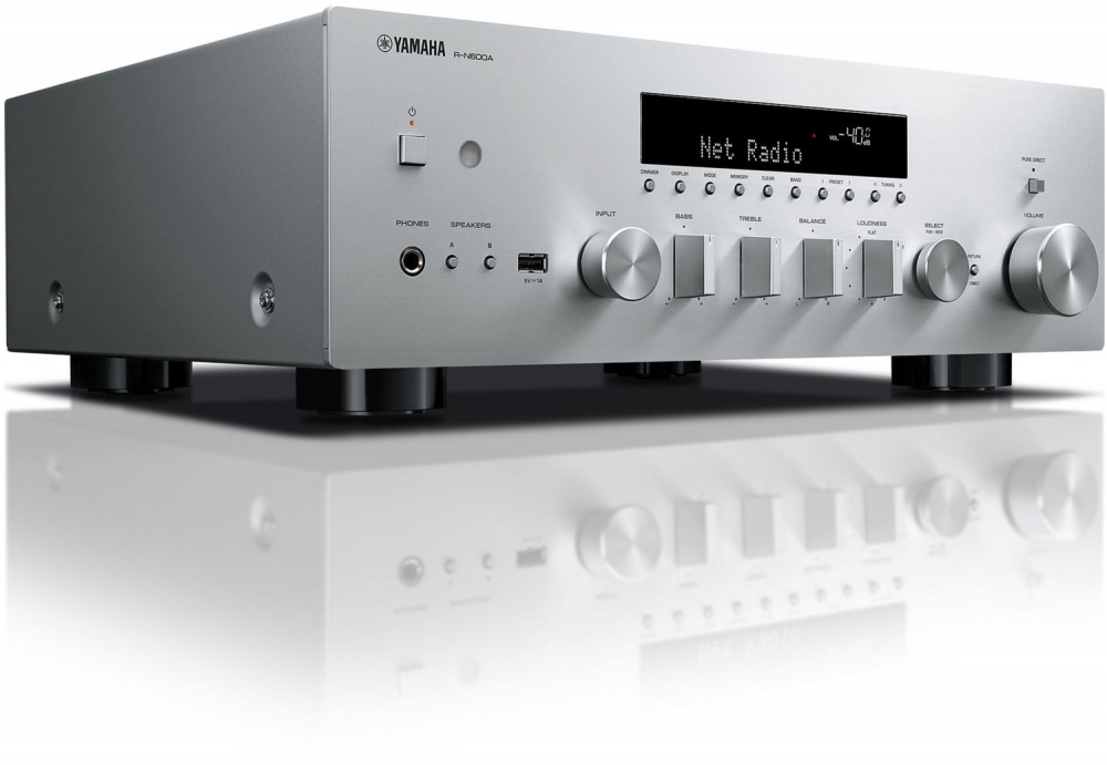Bild 1 von YAMAHA R-N 600A. Spitzen Stereo-Receiver mit Netzwerk, DAB+.Phono. 2 x 150 W. SUPER-DEALZ!  / (Farbe) Silber