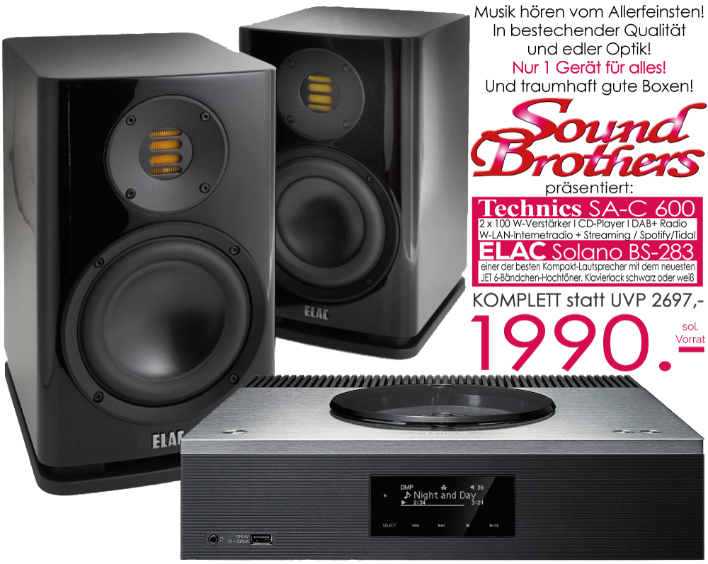 Bild 1 von Technics / Elac Anlage der Spitzenklasse! Alles drin! Überragender Klang! Top-Design! SUPER-DEALZ!