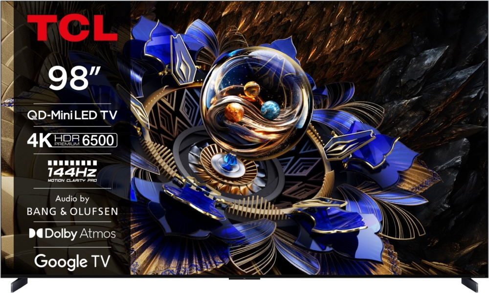 Bild 1 von TCL 98X11K. Der ultraflache Wunder-TV! 248 cm.  2,7 cm. 14112 Dimingzonen. 6500 Nits. B&O Sound!