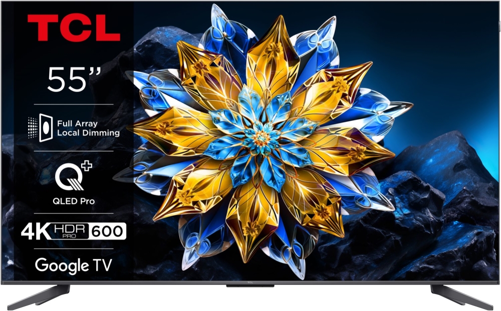 Bild 1 von TCL 55C69 B. 139 cm QLED-Pro TV mit ONKYO 2.1 Sound. Dolby Vision. Google-TV. Auslauftyp 2024.