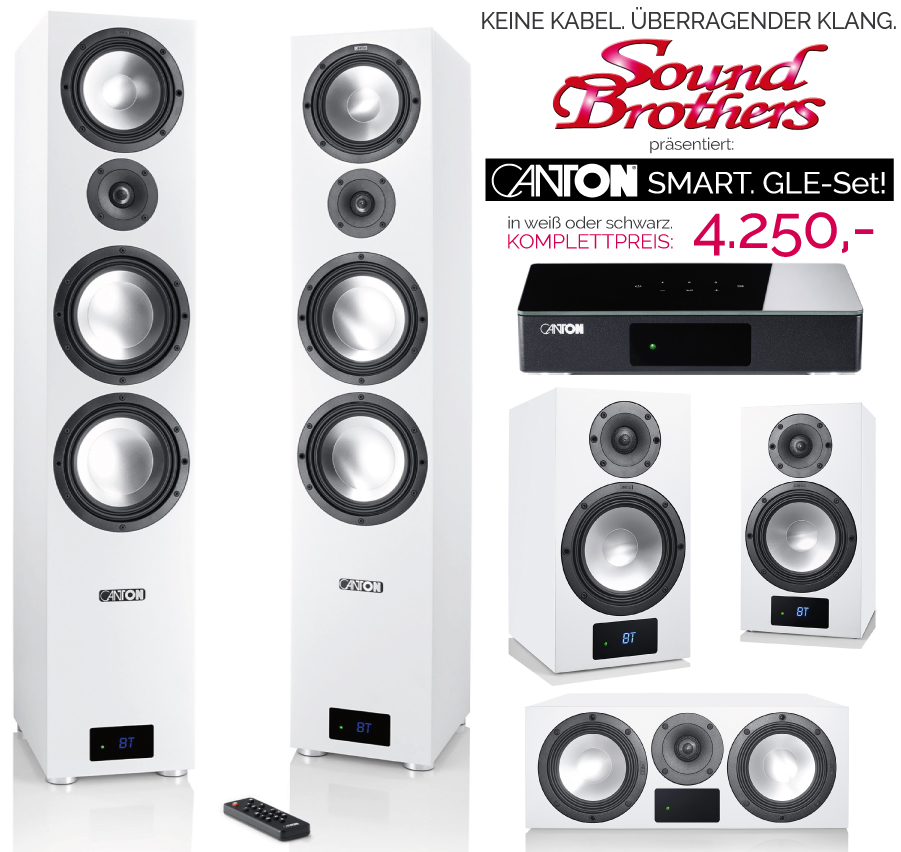 Bild 1 von CANTON Smart GLE-Set. Kabellos. Klangstark. Top-Design. Mit und ohne Subwoofer.  / (Farbe) weiß ohne Sub 8