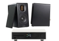 Bild 1 von SONORO HiFi-Anlage 1 : Maestro + Orchestra Slim-Boxen.  Schwarz oder weiß.  Black Friday-Preis!  / (Farbe) Matt weiß, Front schwarz, Boxweiß/schwarz. Boxen schwarz