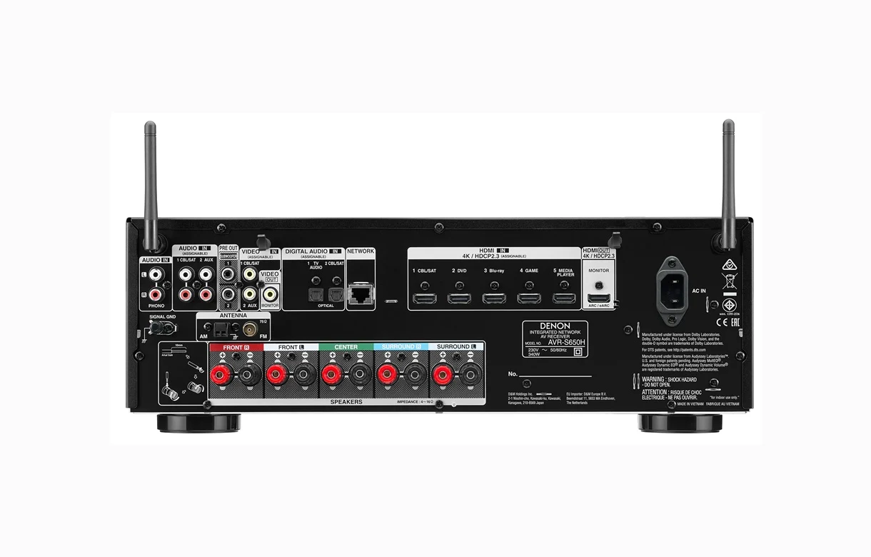 Bild 2 von DENON  AVR-S 660H. Brandneuer 5.2 AV-Receiver. 8K! 5 x 135 Watt. Bluetooth. HEOS. Sprachsteuerung!
